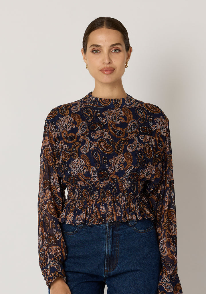 Noreen Blouse in Paisley by Cleobella