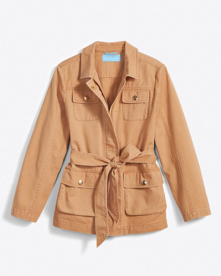 Draper James Field Jacket in Camel Twil