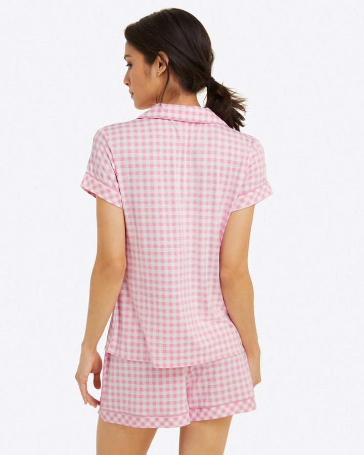 Draper James Sara Pajama Set in Light Pink Gingham