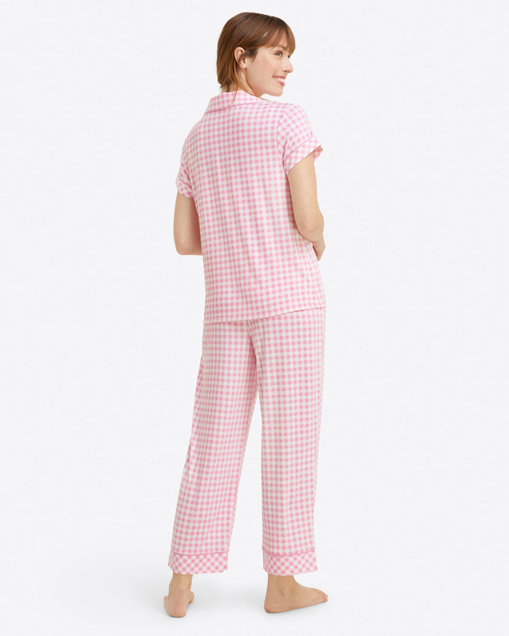 Draper James Linda PJ Set in Light Pink Gingham