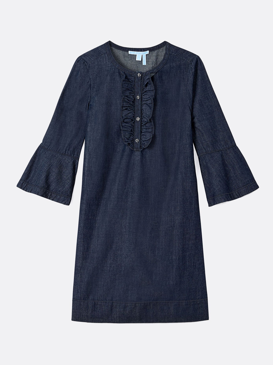 Draper James Chambray Ruffle Shift Dress