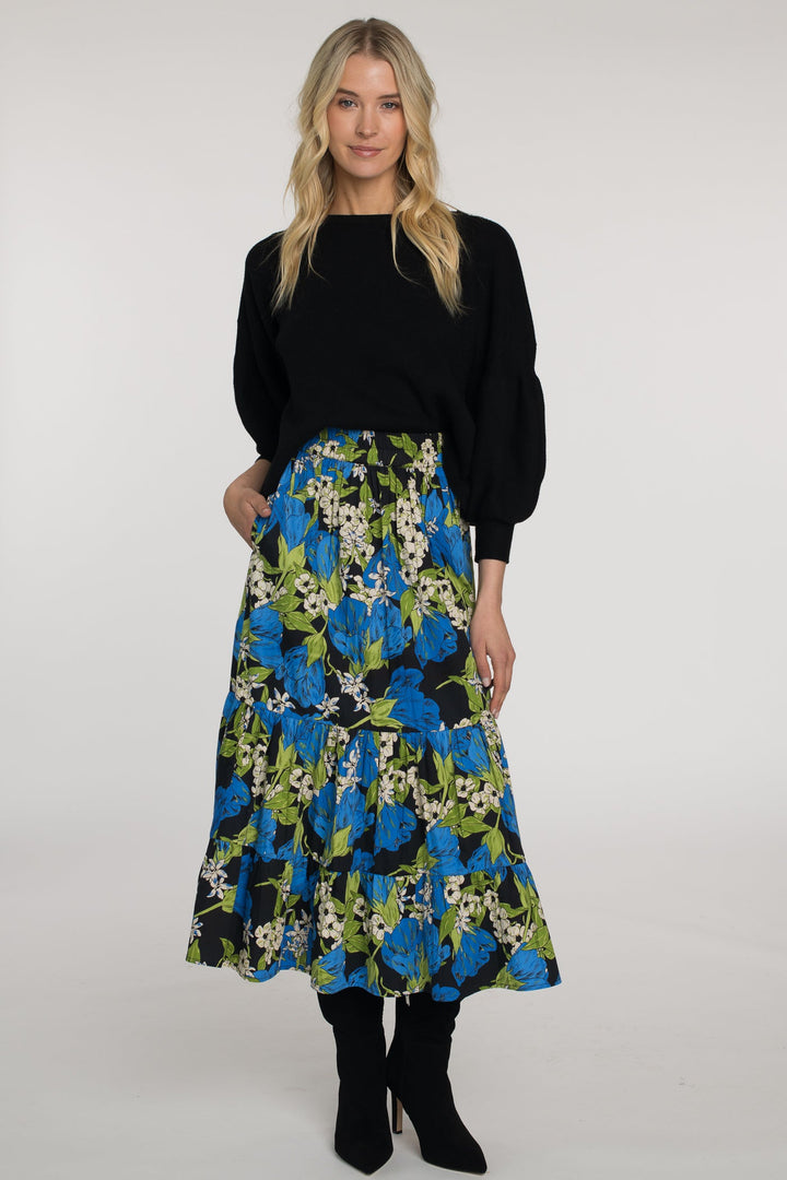 Elizabeth James Surrey Skirt in Night Bloom