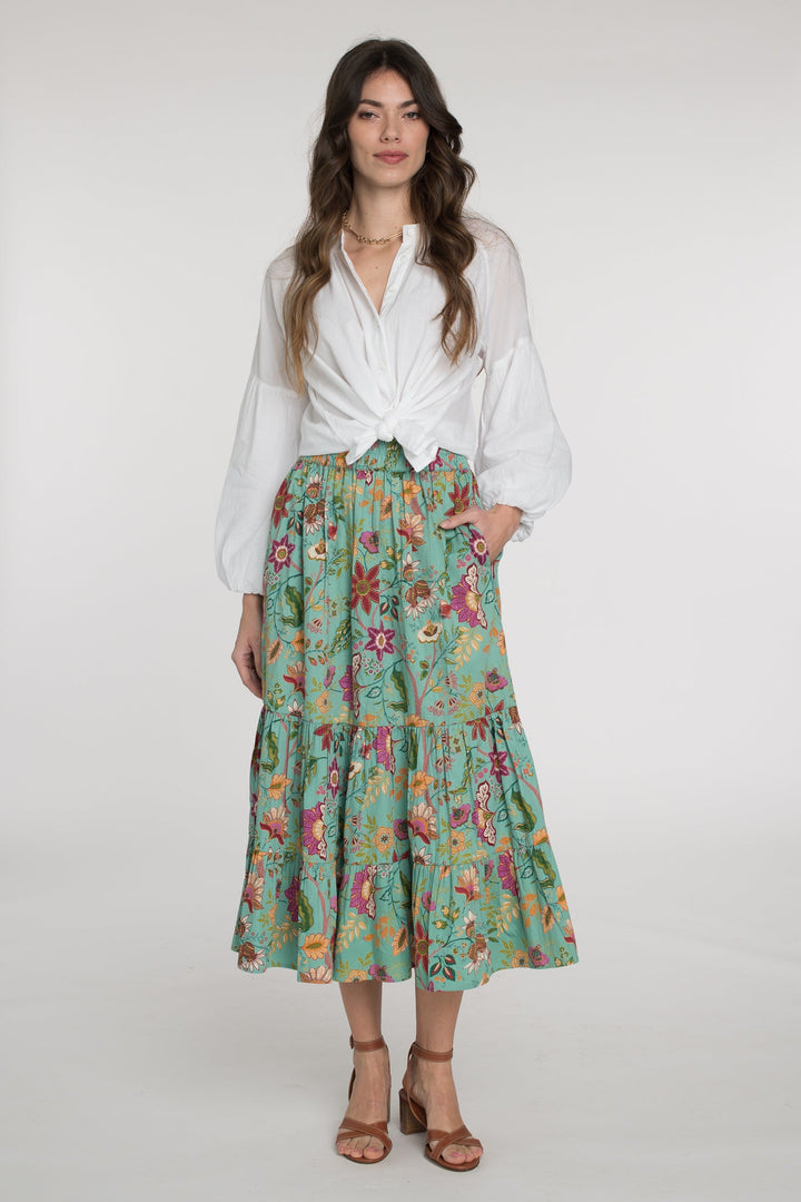 Surrey Skirt in Exotic Flower by Elizabeth James