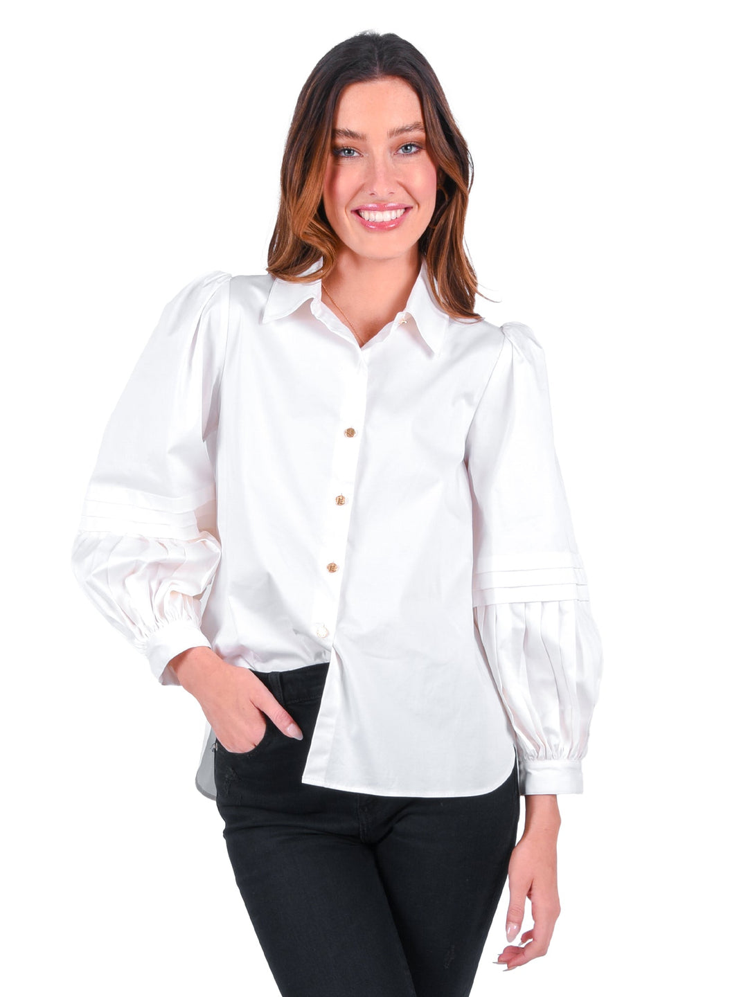 Emily McCarthy Oxford - White Cotton Poplin