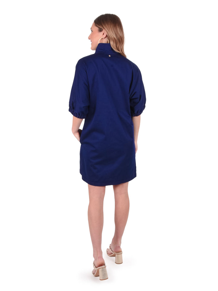 Emily McCarthy Poppy Dress- Navy Cotton Poplin