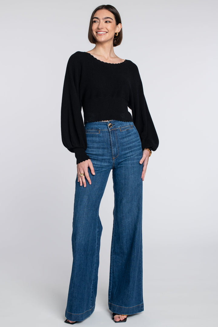 Cleo Sweater in Black by Elizabeth James