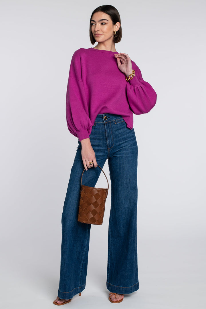 Elizabeth James Camille Sweater in Fuschia