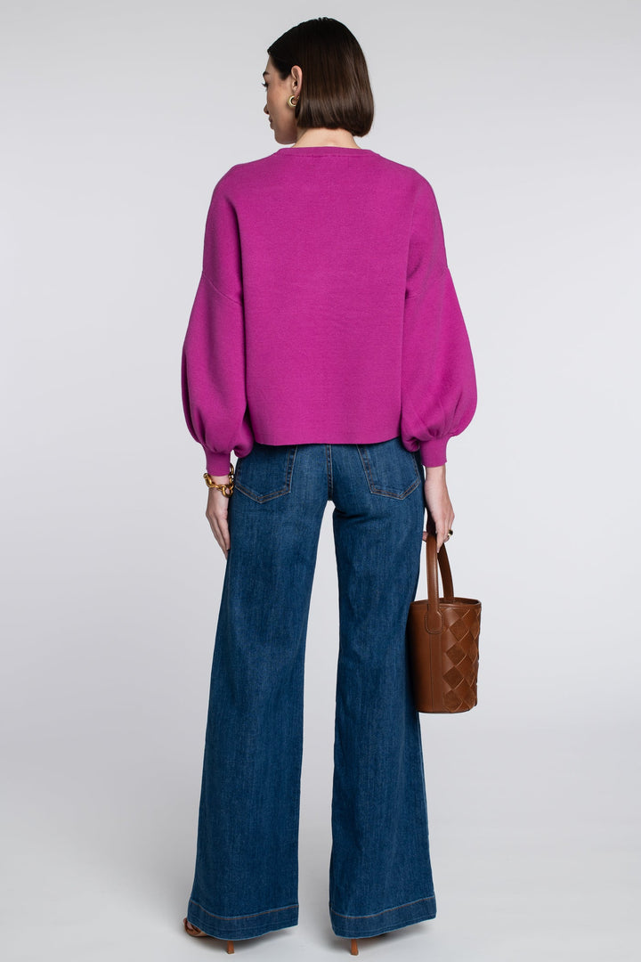 Elizabeth James Camille Sweater in Fuschia