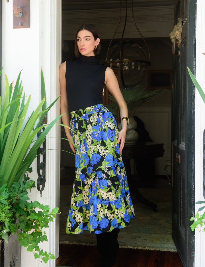 Elizabeth James Surrey Skirt in Night Bloom