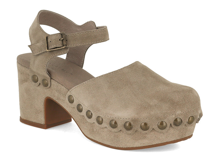 Chocolate Blu Garvey Platform Shoe in Taupe Suede