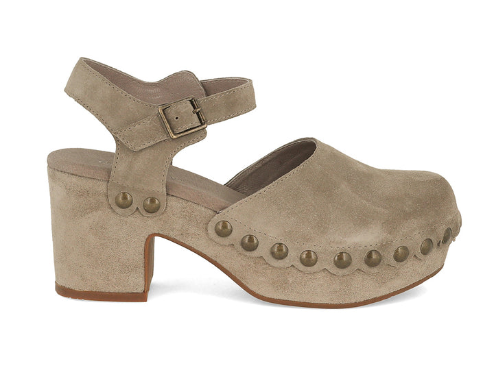 Chocolate Blu Garvey Platform Shoe in Taupe Suede