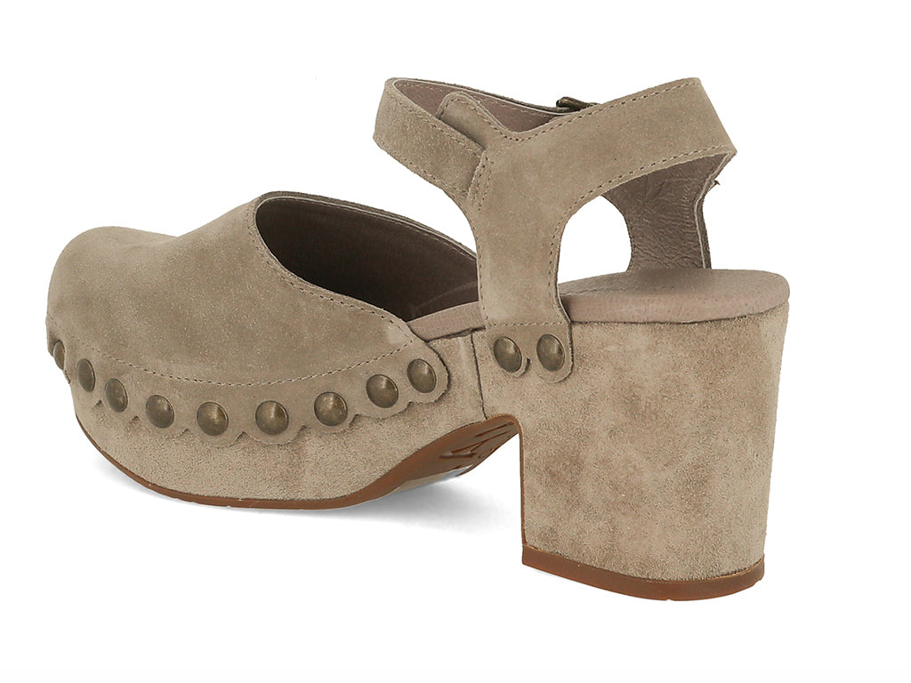 Chocolate Blu Garvey Platform Shoe in Taupe Suede