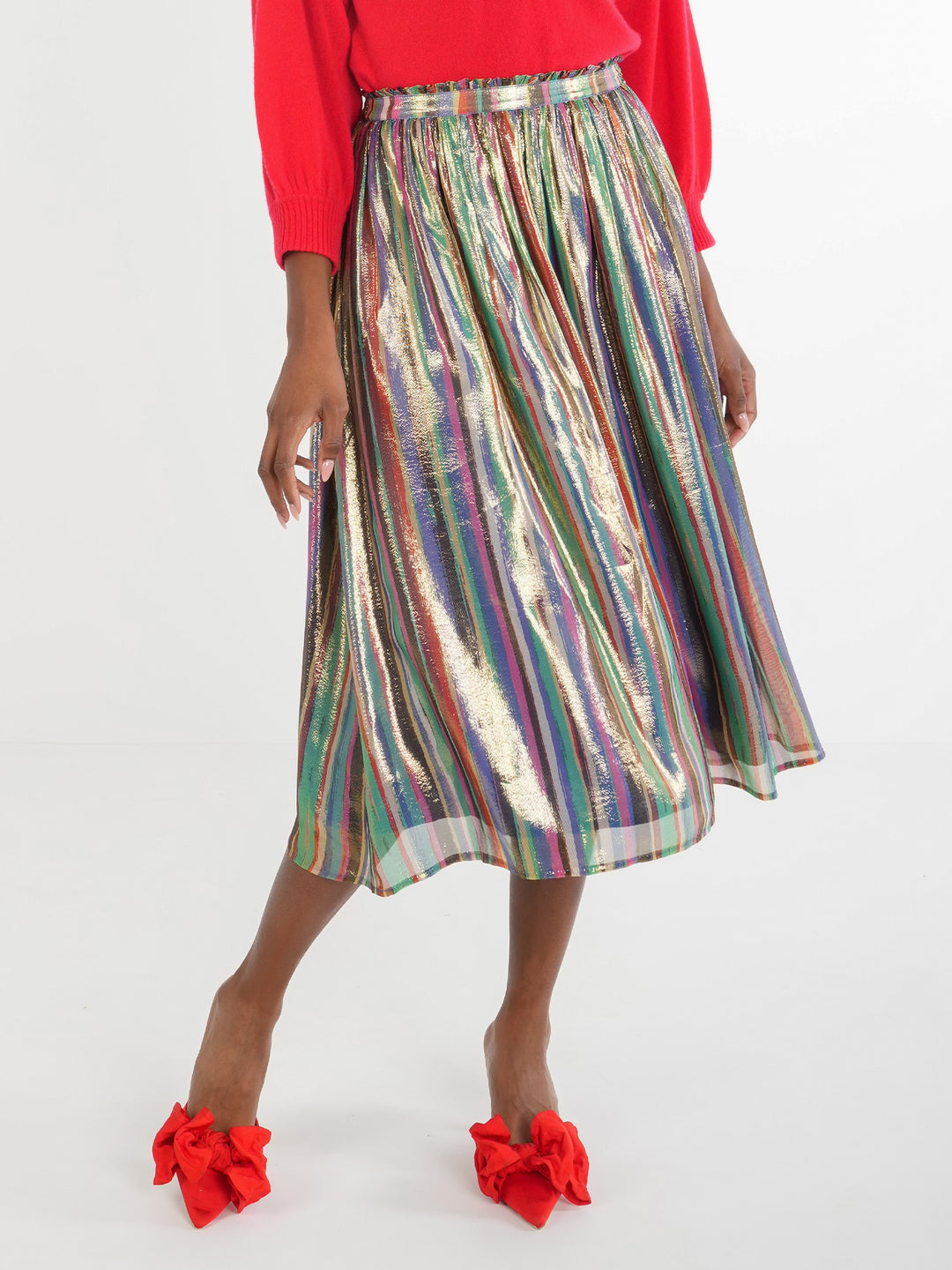 Emily McCarthy Pleated Midi - Tinsel Skirt