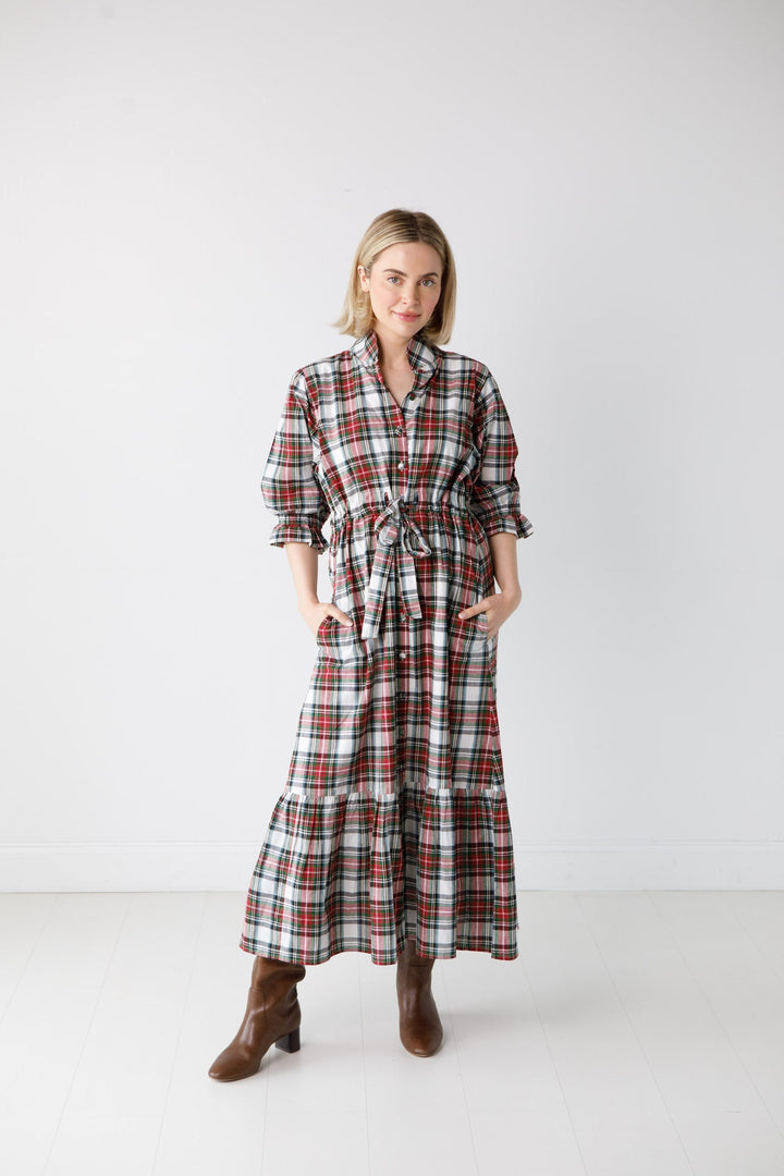 Holly Shae Catherine Dress in Holiday Plaid