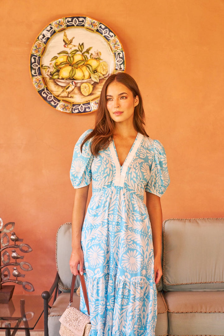 Margot Dress in Sky Jardin by Sheridan French