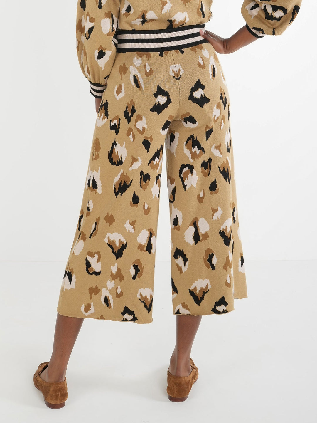 Lounge Pants in Cocoa Brushed Cheetah by Emily McCarthy