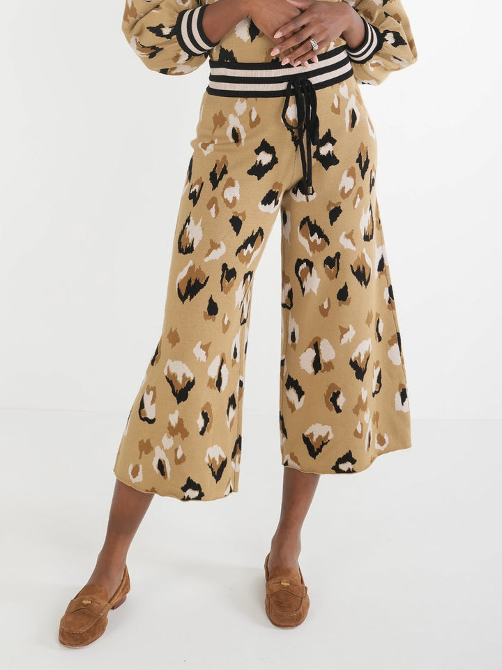 Lounge Pants in Cocoa Brushed Cheetah by Emily McCarthy