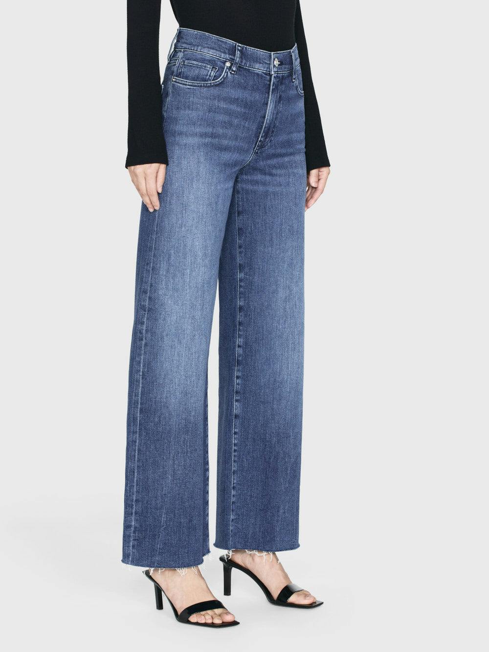 FRAME Le Slim Palazzo Jeans in Crossings