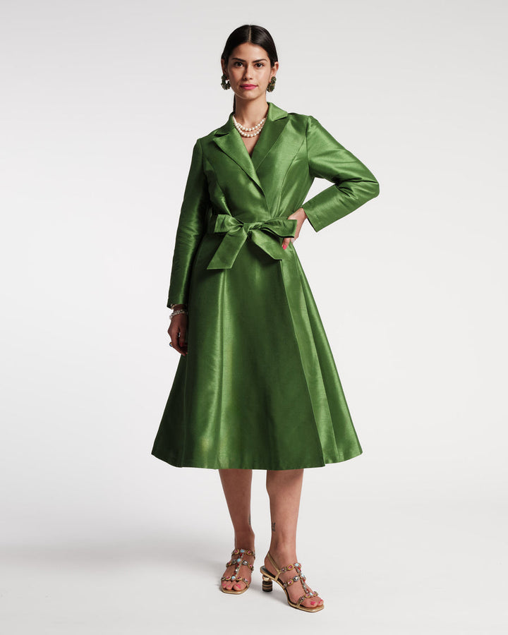 Frances Valentine Lucille Wrap Dress in Green