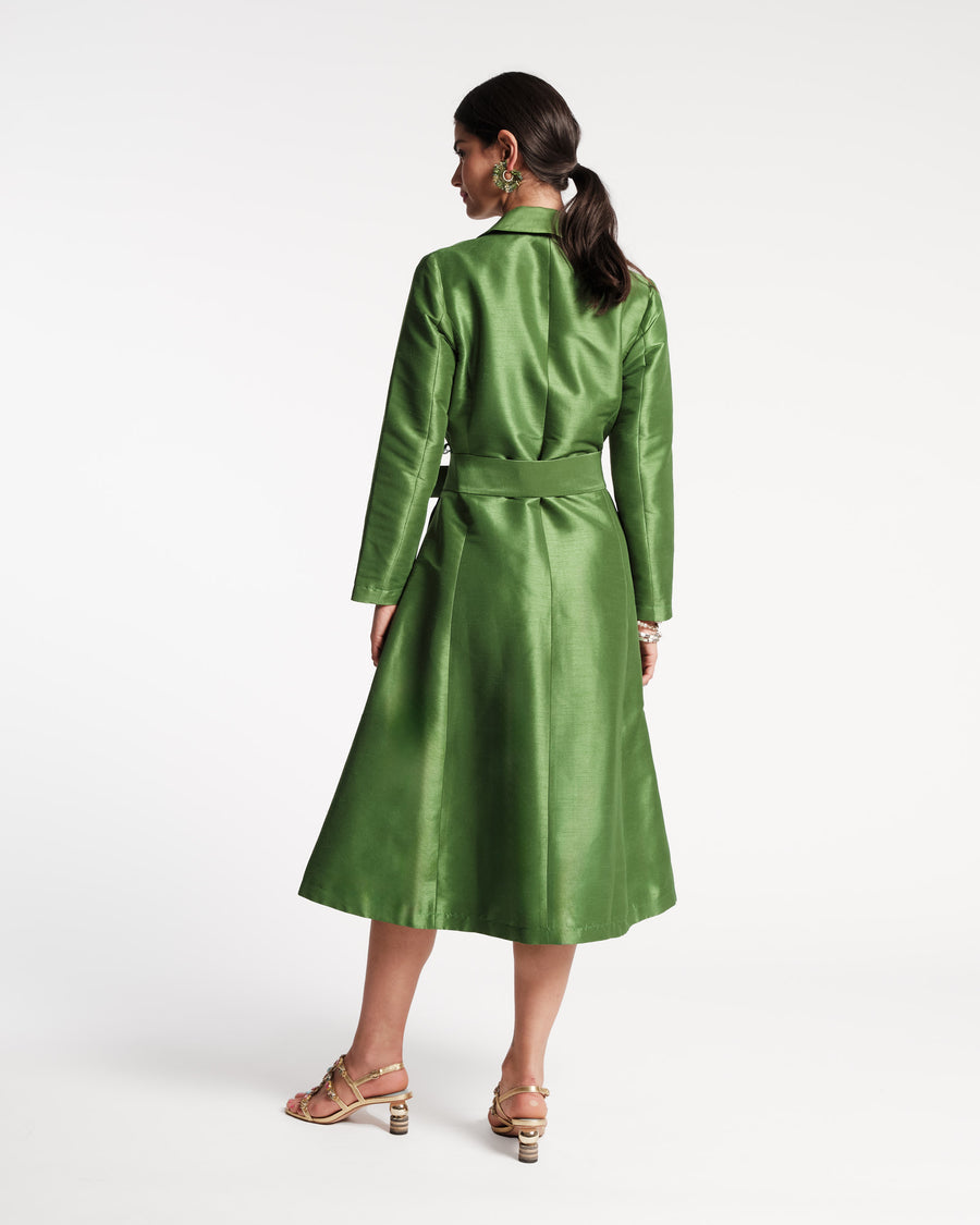 Frances Valentine Lucille Wrap Dress in Green