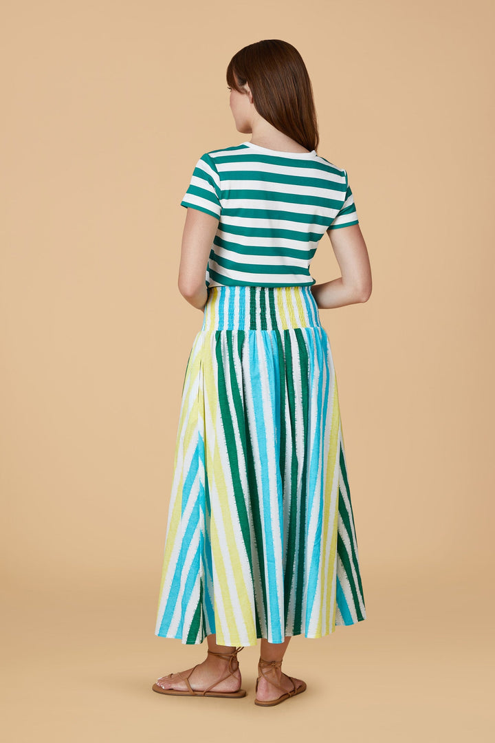 Marine Green Stripe Tee Olivia by Livro