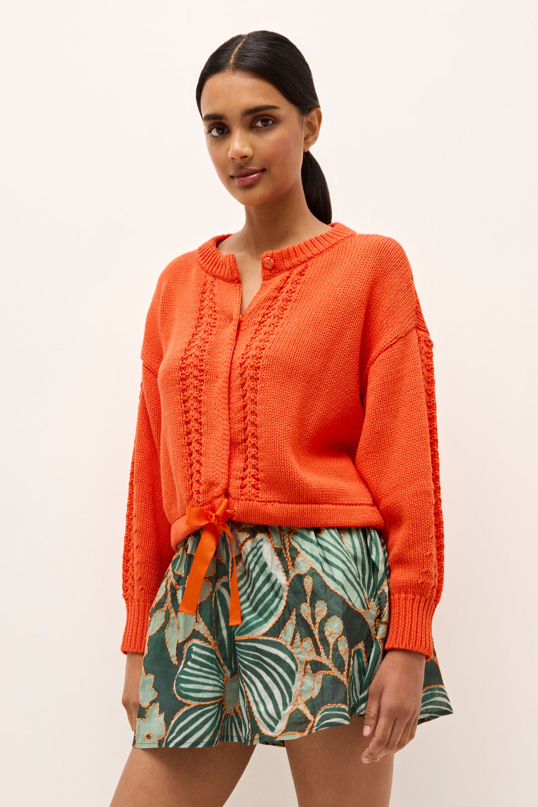 Odell Cardigan in Orange by Marie Oliver