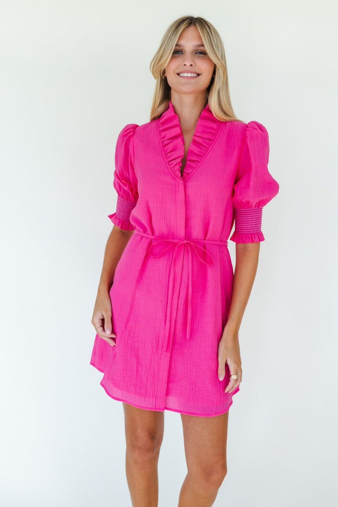 Harper Dress in Fandango Pink by Mary George