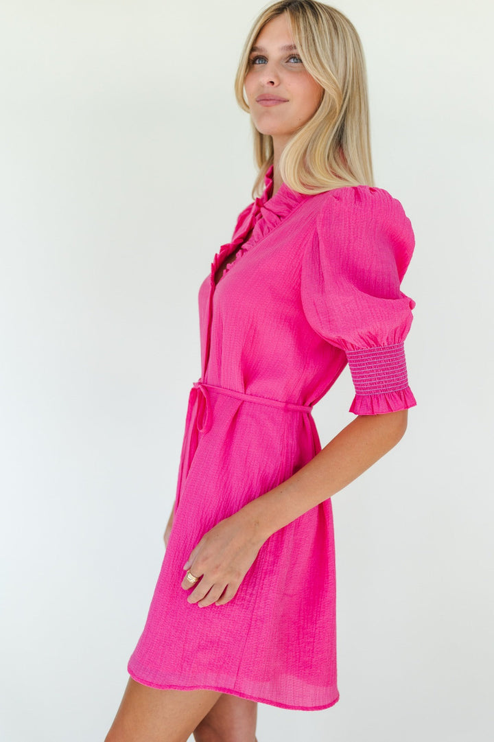 Harper Dress in Fandango Pink by Mary George