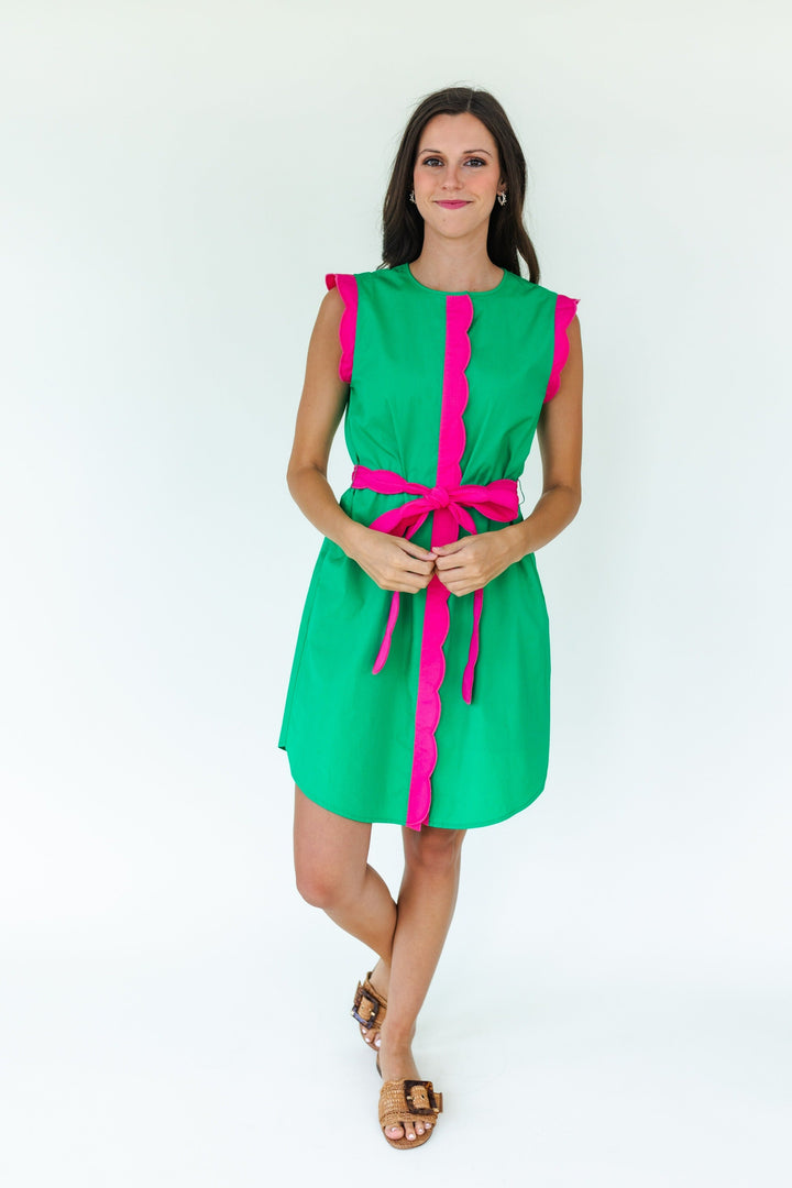 Vivian Dress in Bright Green by Mary George