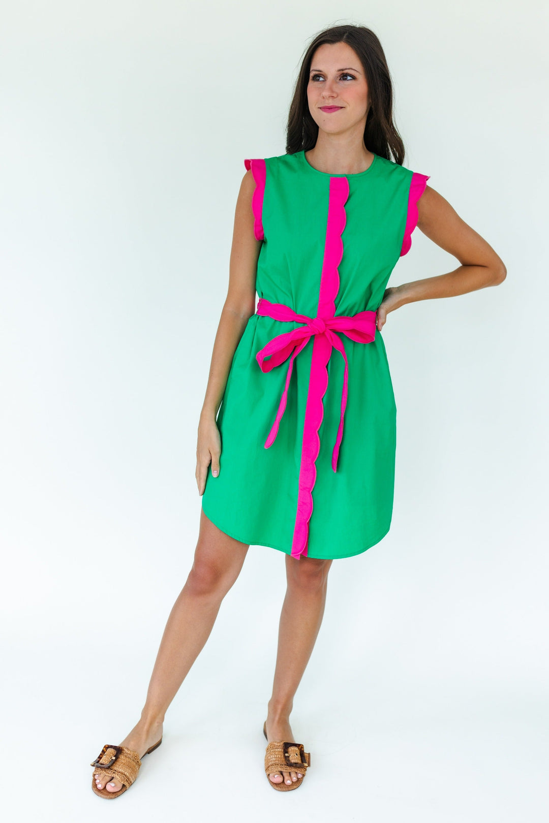 Vivian Dress in Bright Green by Mary George