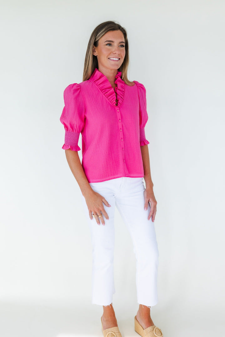 Harper Top in Fandango Pink by Mary George