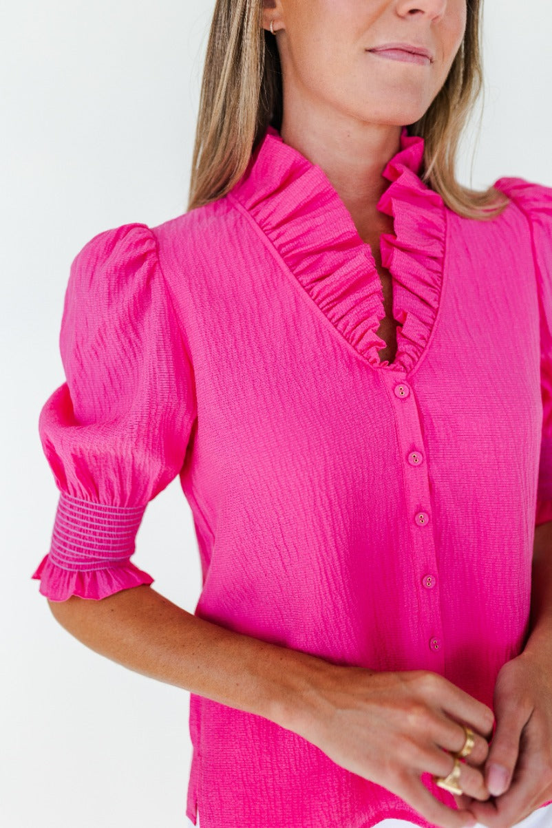 Harper Top in Fandango Pink by Mary George