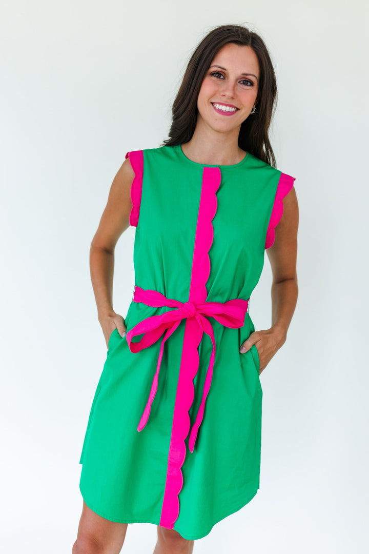 Vivian Dress in Bright Green by Mary George