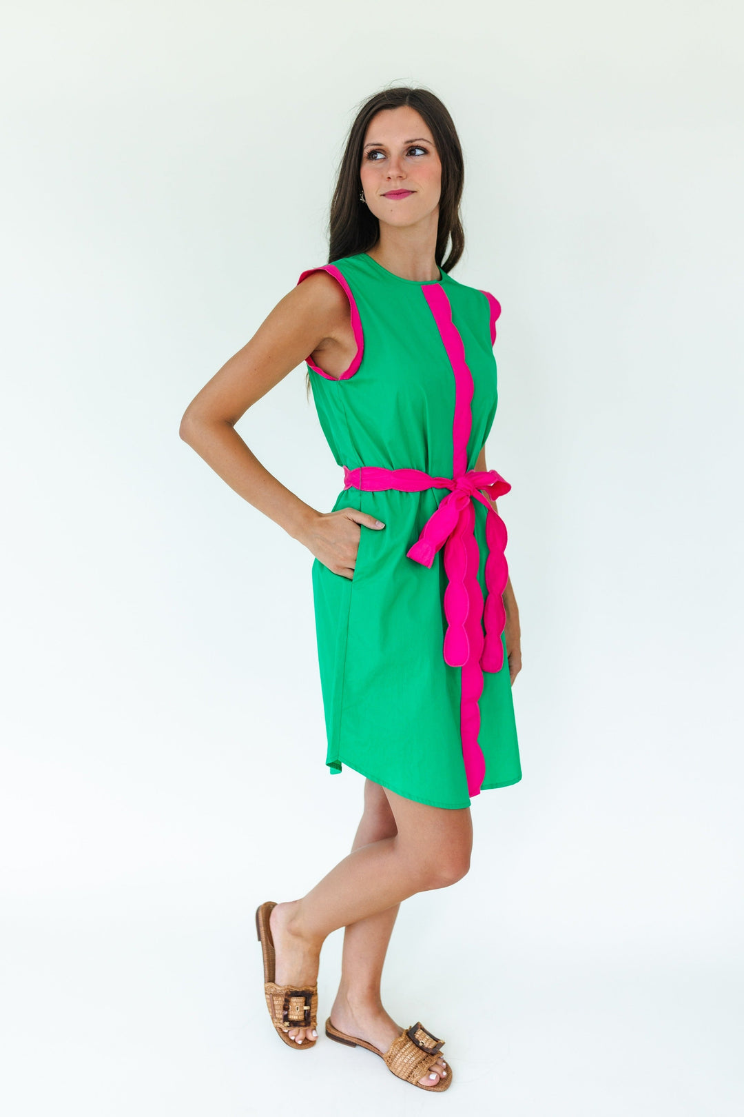 Vivian Dress in Bright Green by Mary George