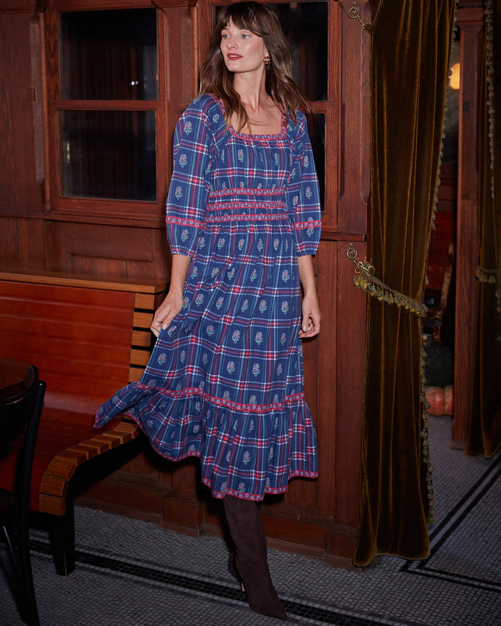 Stroll Around Dress in Nostalgia Plaid by Printfresh