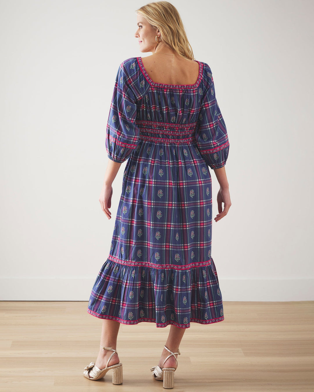 Stroll Around Dress in Nostalgia Plaid by Printfresh