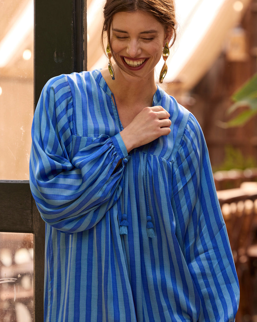 Printfresh Vintage Stripe On the Scene Tunic Dress