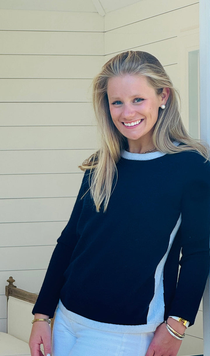 Lyla Sweater Lightweight Cashmere Crew by Cortland Park