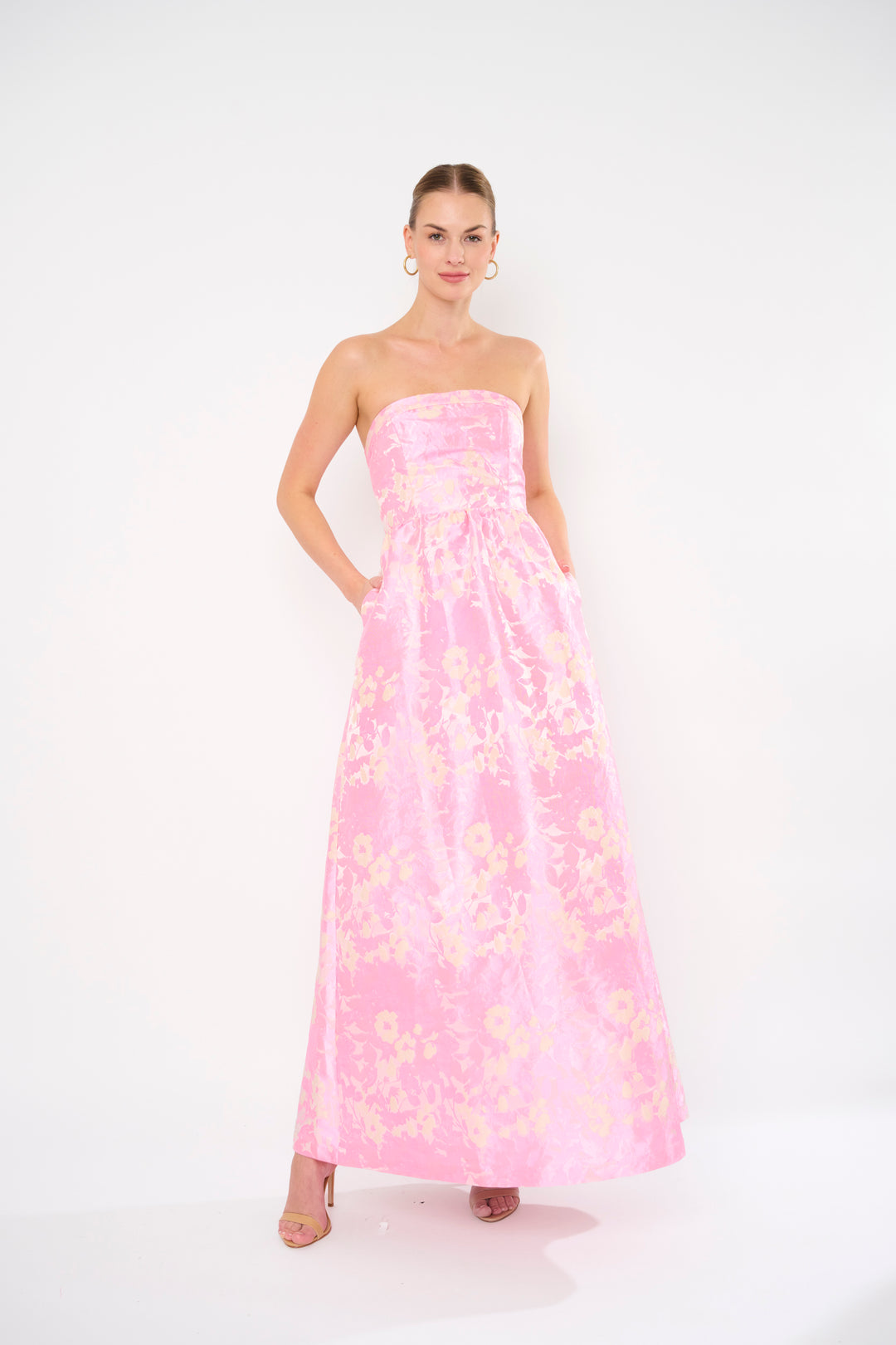 Mecca Dress in Pink Flower by Flora Bea Catherine Campbell Mecca Dress in Pink Flower by Flora Bea Catherine Campbell