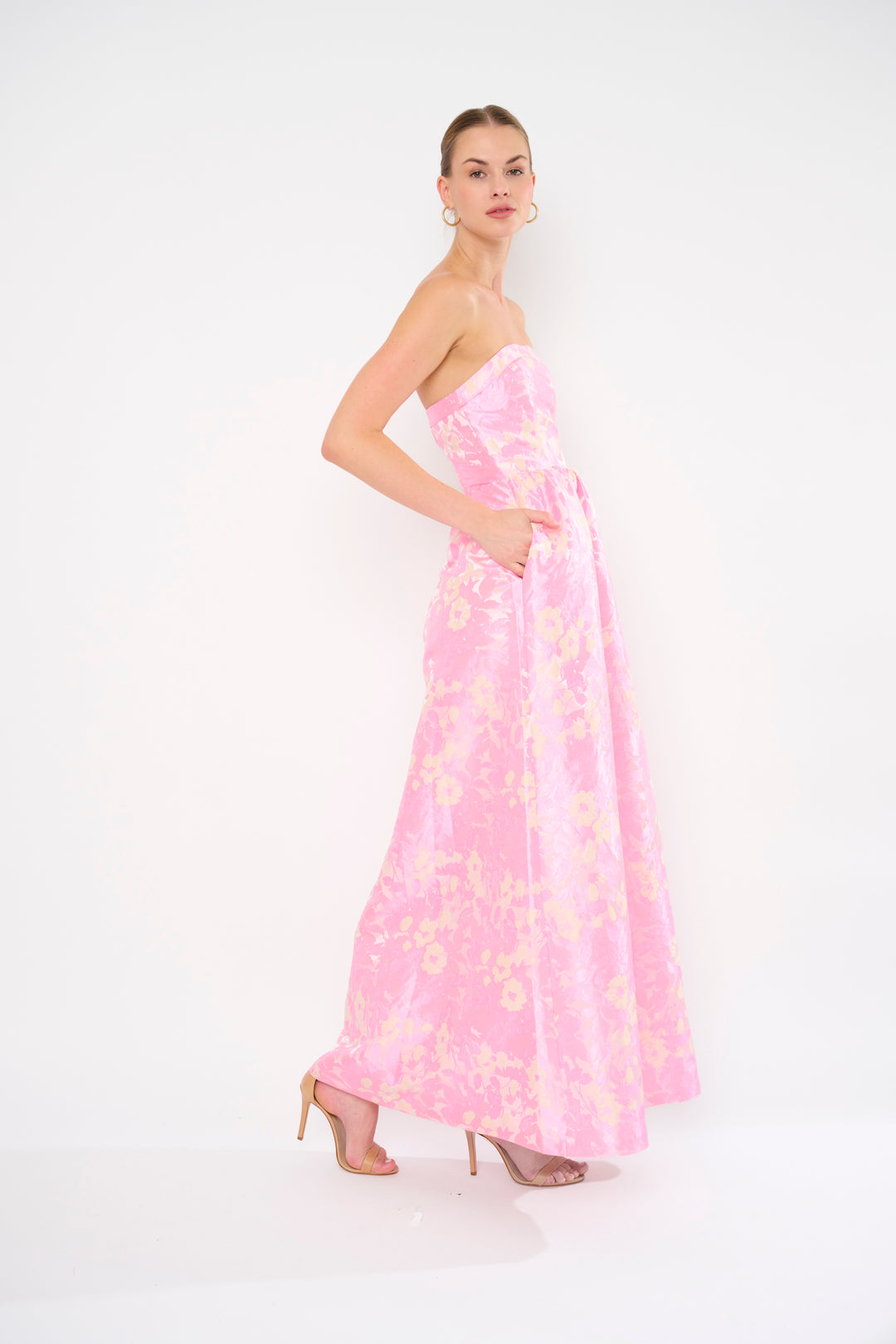 Mecca Dress in Pink Flower by Flora Bea