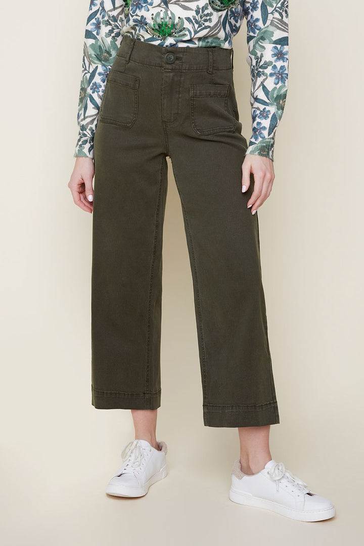 Renuar Cropped Wide Leg Pant