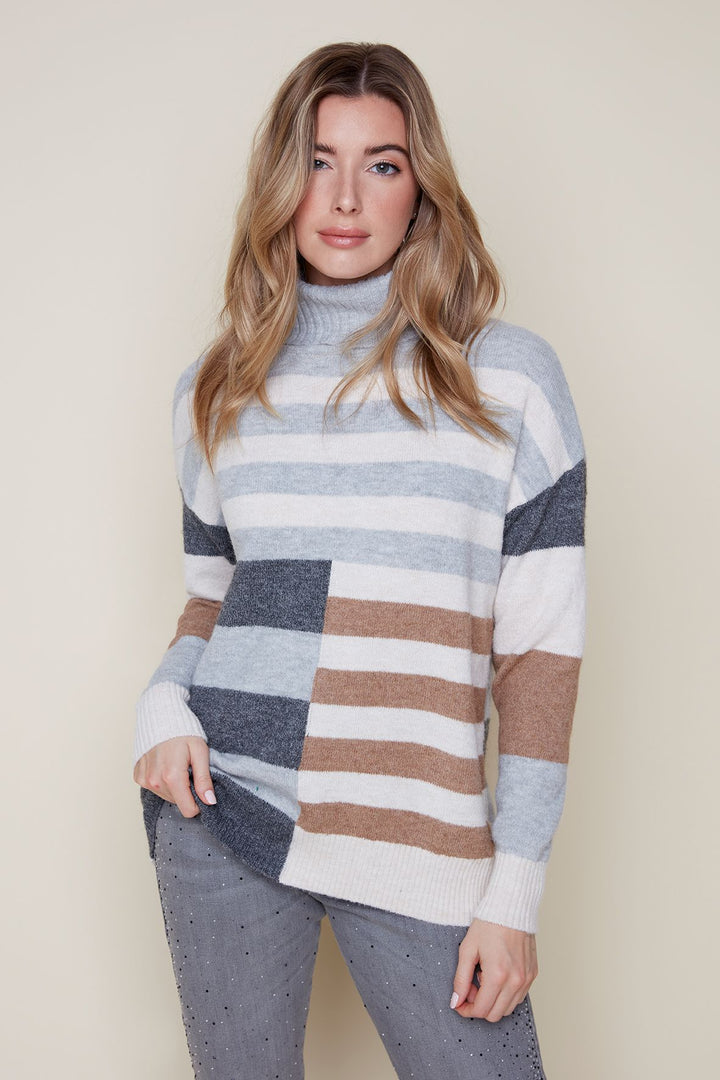 Renuar Striped Knit Sweater