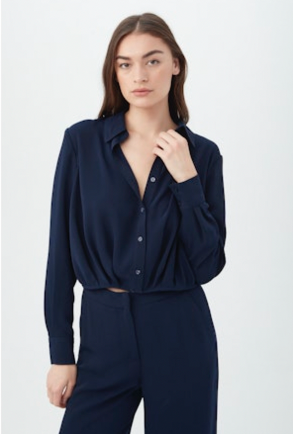 Renlee Shirt in Indigo by Trina Turk