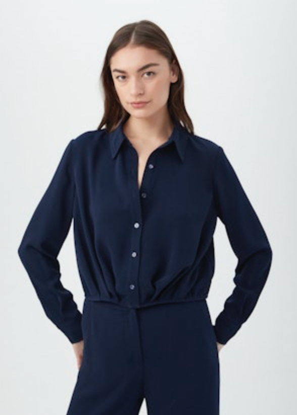 Renlee Shirt in Indigo by Trina Turk