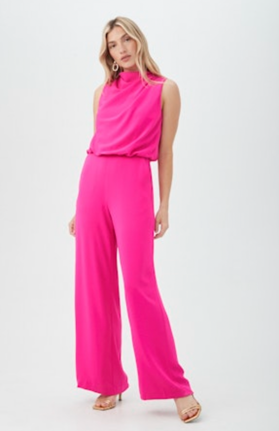 Bleeker Jumpsuit in Petal Pink by Trina Turk