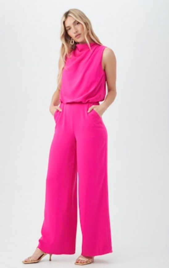 Bleeker Jumpsuit in Petal Pink by Trina Turk