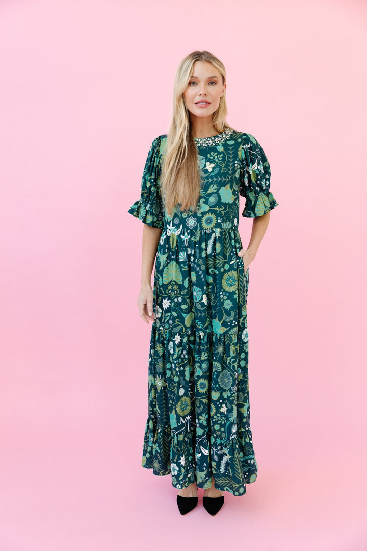 Sheridan French Michola Dress in Spruce Floral