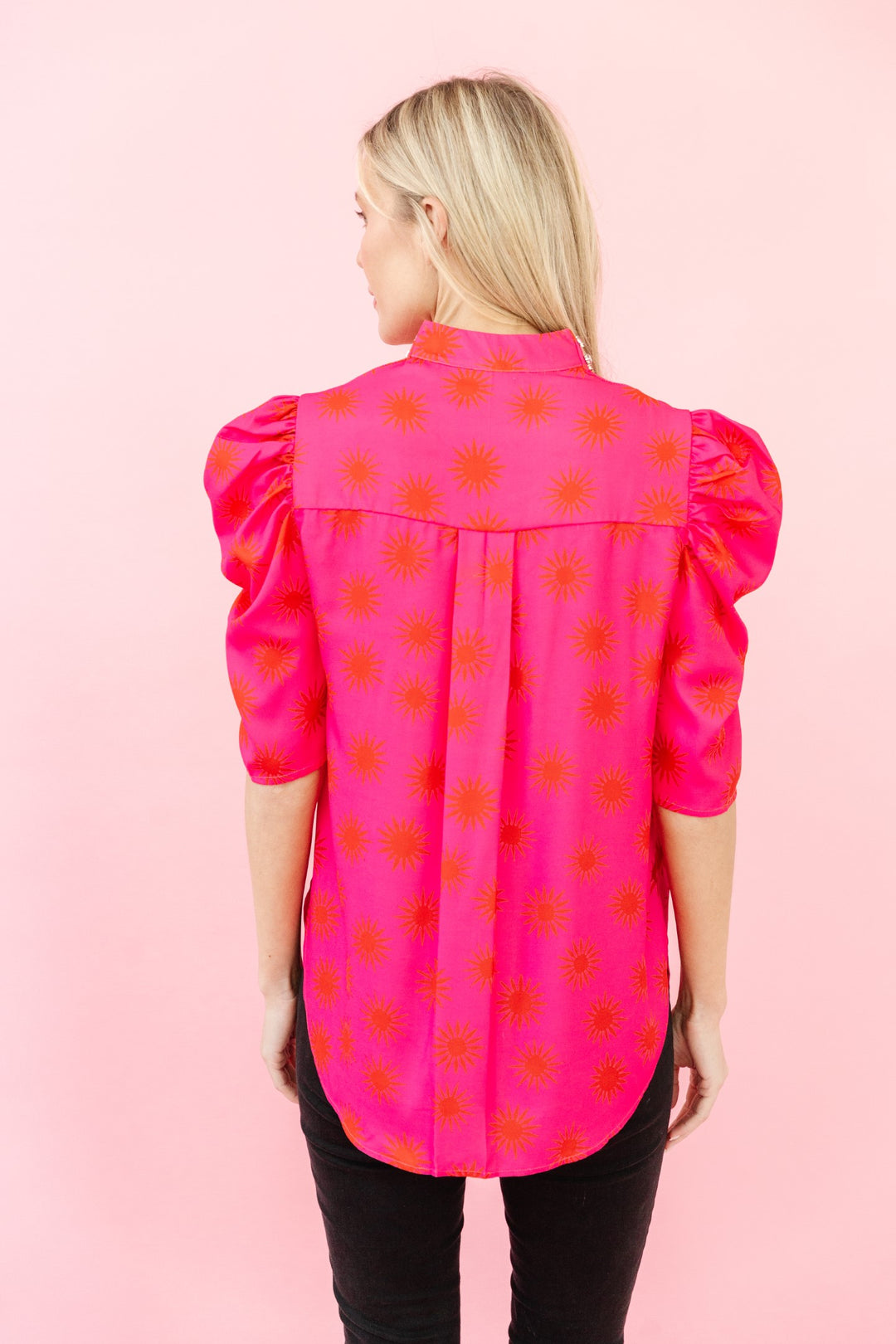 Sheridan French Natalie Blouse in Lipstick Twinkle