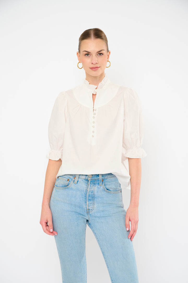 Edith Top in Spring Ivory by Flora Bea