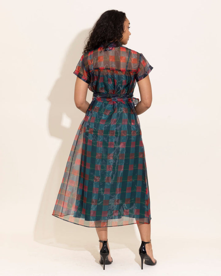 Rachel Dress in Holiday Plaid by Alden Adair